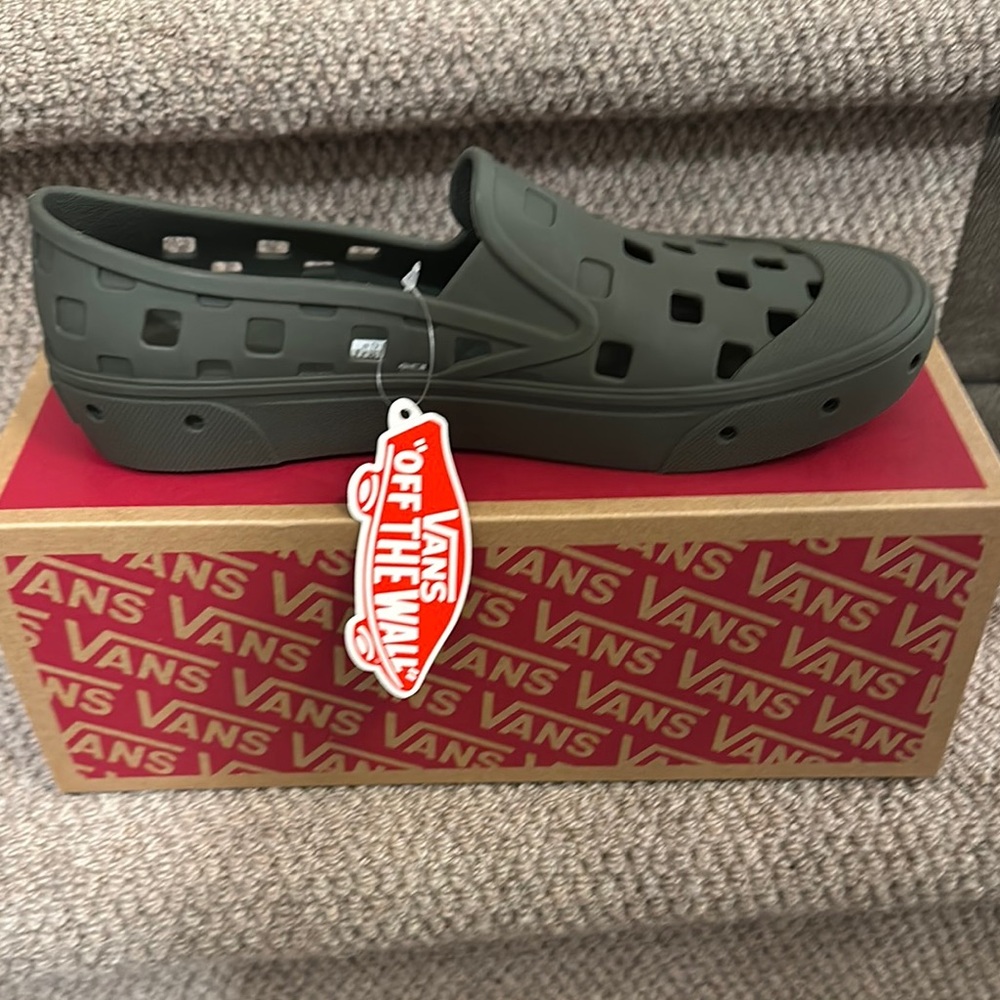 Vans Olive Green Slip-On Trek Shoes